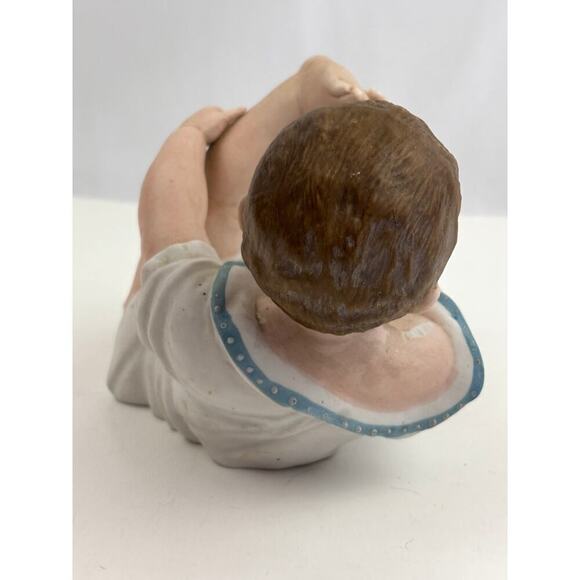 Antique German Bisque Piano Baby on Back Germany 7.5" Long - Picture 12 of 16
